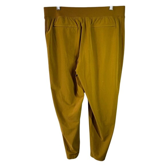 NEW Athleta Brooklyn Mid Rise Ankle Pant in Mustard Yellow Brassy Gold Size 14 - Picture 4 of 6